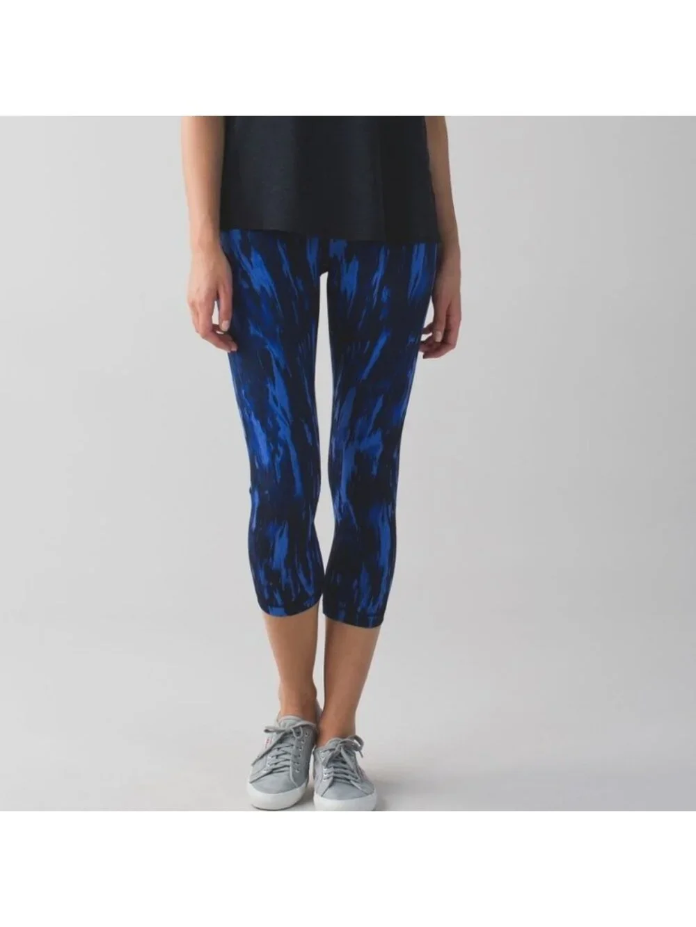 Lululemon Wunder Under Crop (Hi-Rise)Painted Animal Sprinkler Black